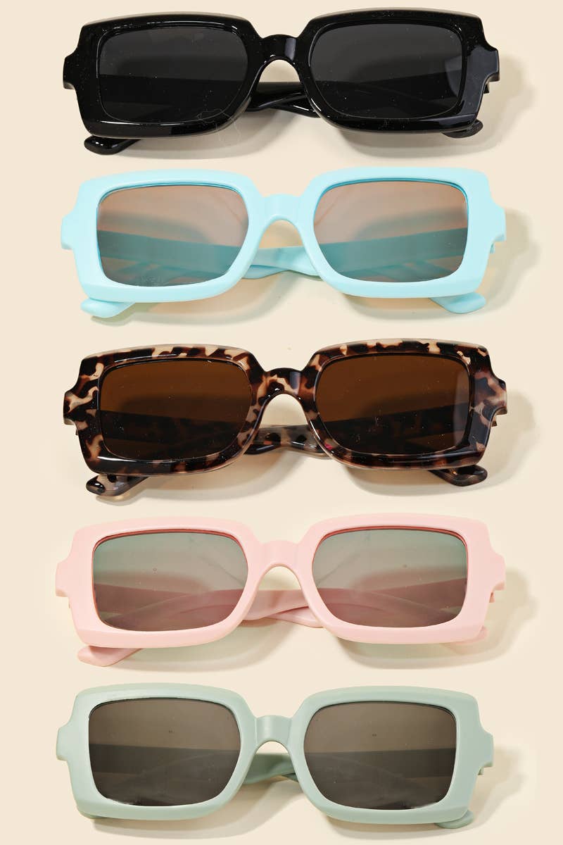 Rectangle Sunglasses Set