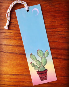 Sunset Cactus Bookmark