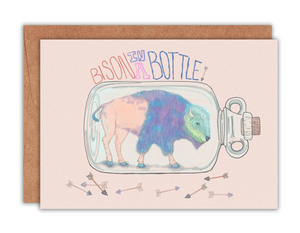 Bison in a Bottle Card