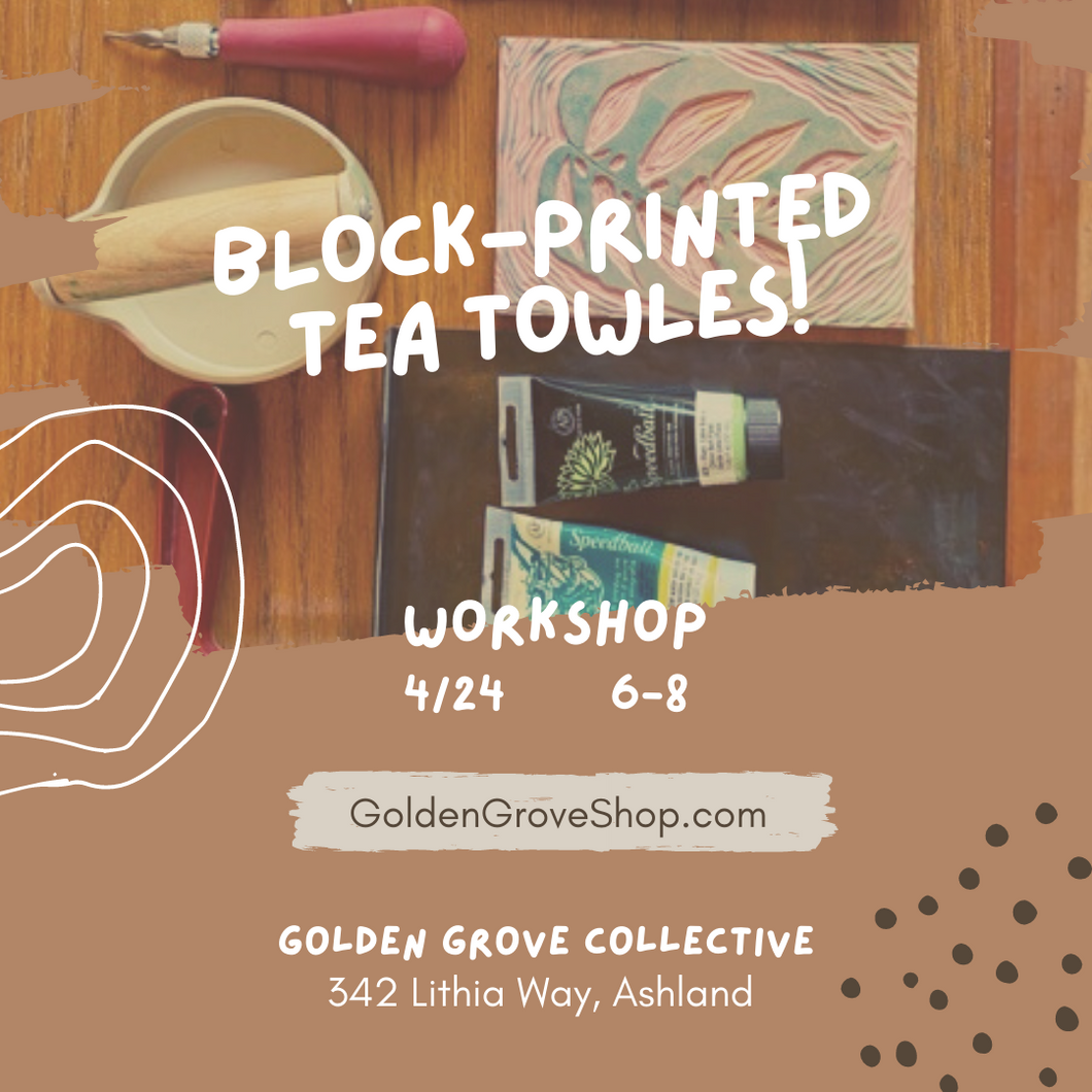 Block Printed Tea Towel Workshop