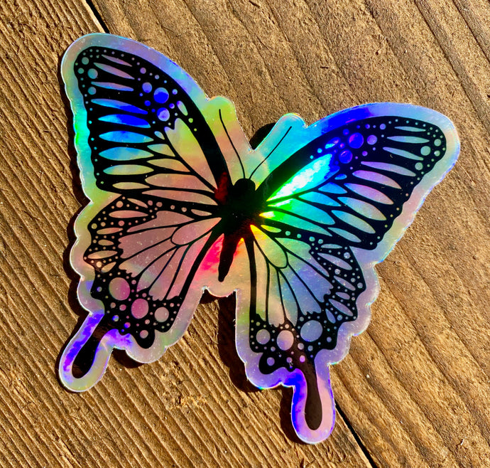 Holographic Butterfly Sticker