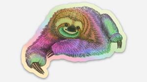 Holographic Sloth Sticker