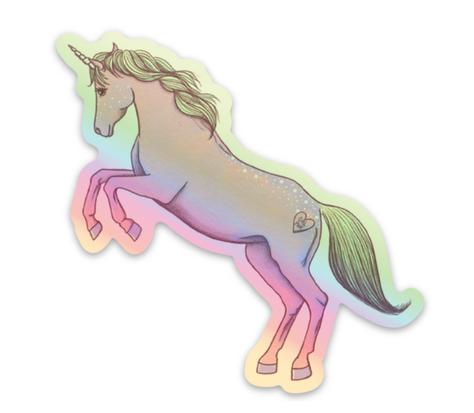 Holographic Unicorn Sticker