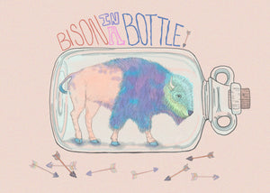 Bison in a Bottle 8x10 Print
