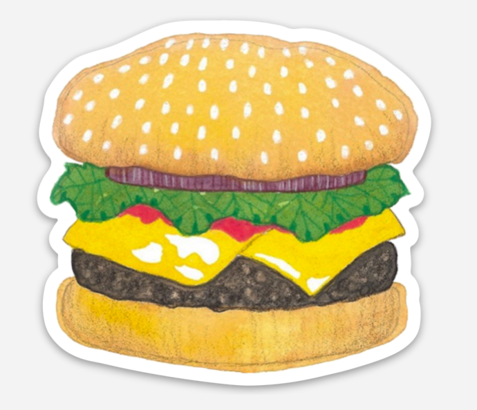 Burger Sticker
