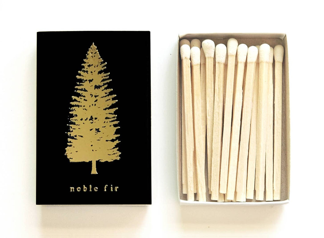 Noble Fir Tree Matchbox - Black Box
