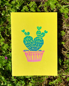 Cactus Block Printed Notebooks