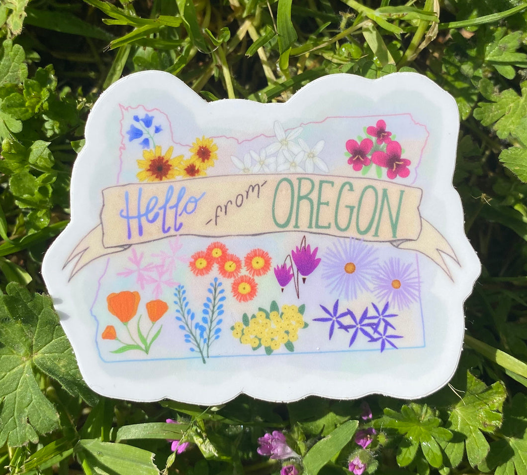 Wildflowers of Oregon Sticker