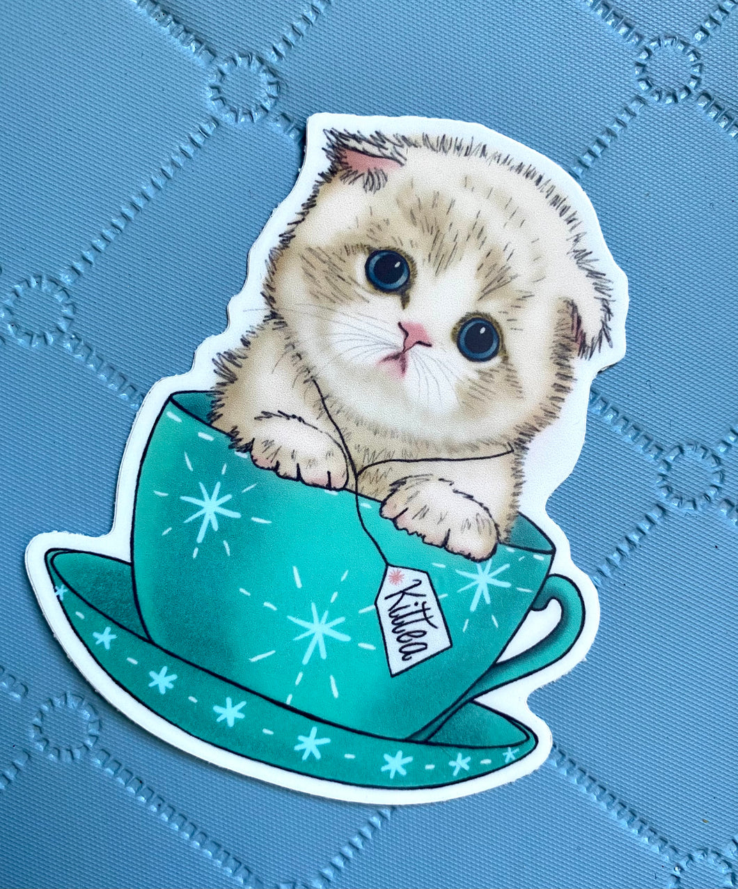 Cat and Saucer Sticker