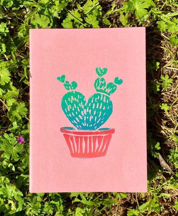 Cactus Block Printed Notebooks